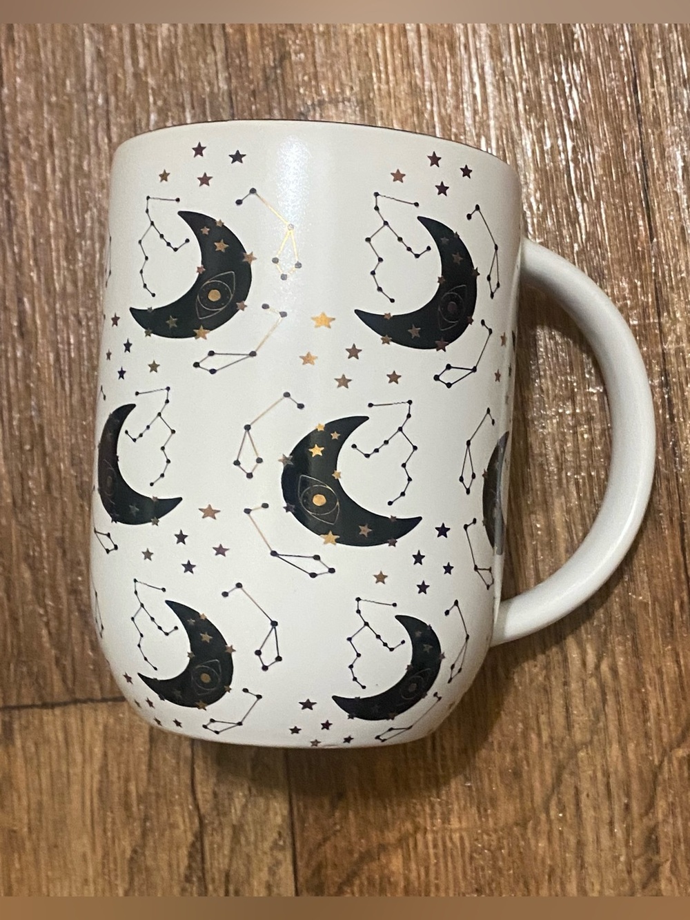 Better Living Moon Stars Zodiac Constellations Coffee Tea Mug Cup Black White 5”